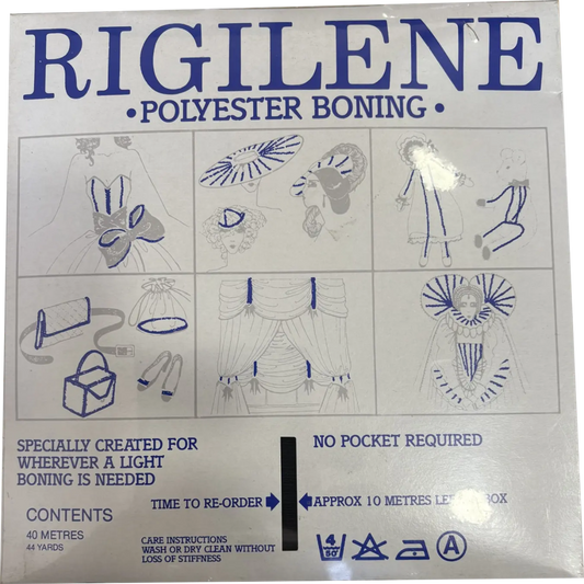 8mm Rigilene Boning – Polyester Dressmaking Support for Bridalwear, Corsets & Costumes - 10m in White Or Black Pins & Needles