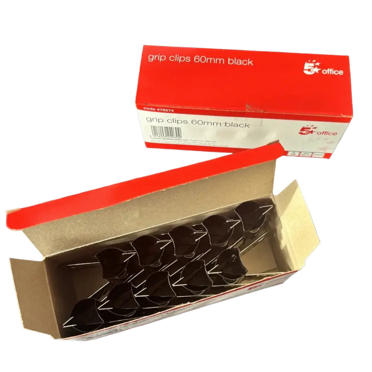 Grip Clips 60mm – Heavy Duty Black Bulldog Clips for Office, Home, School Use Pins & Needles