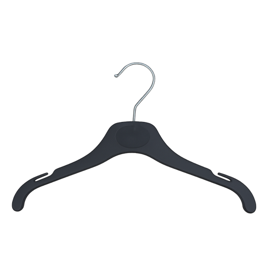 Plastic Clothes hangers, Slimline & Space-Saving - Black Available In Three Sizes Pins and Needles