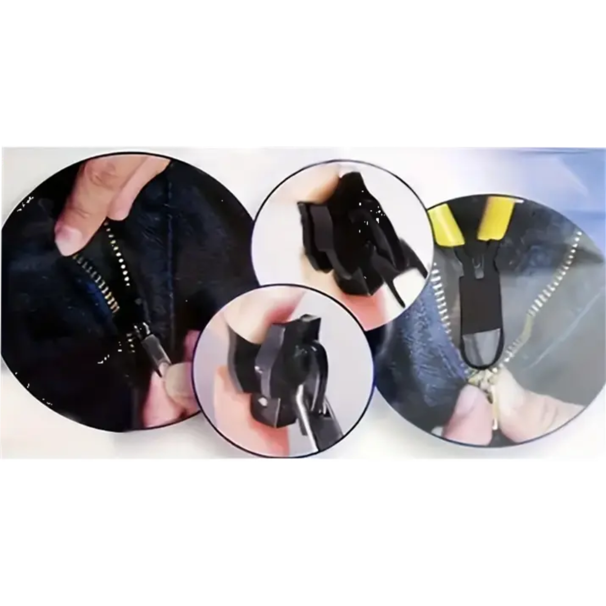 Zipper Repair Pull Kit Instant Fix for Jackets, Luggage, Backpacks & Clothes, No Tools Needed, 3 Sizes Pins & Needles