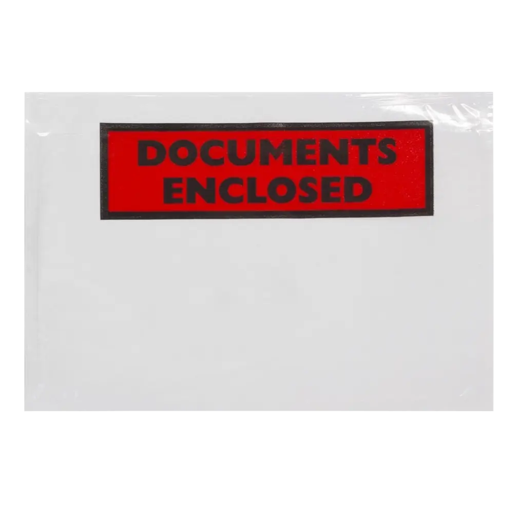 Documents Enclosed printed Envelopes Packing List or Shipping Label