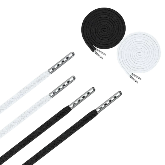 Premium Drawstring Cord – 140cm (55") 6mm Polyester Rope Sweatshirts, Hoodies, Joggers - Black and White Pins & Needles