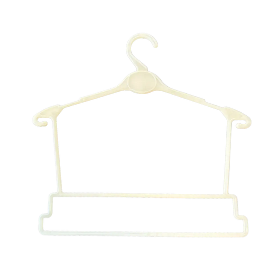 Children’s Plastic Frame Hanger With Hooks - White – Baby & Toddler Clothes Pins and Needles