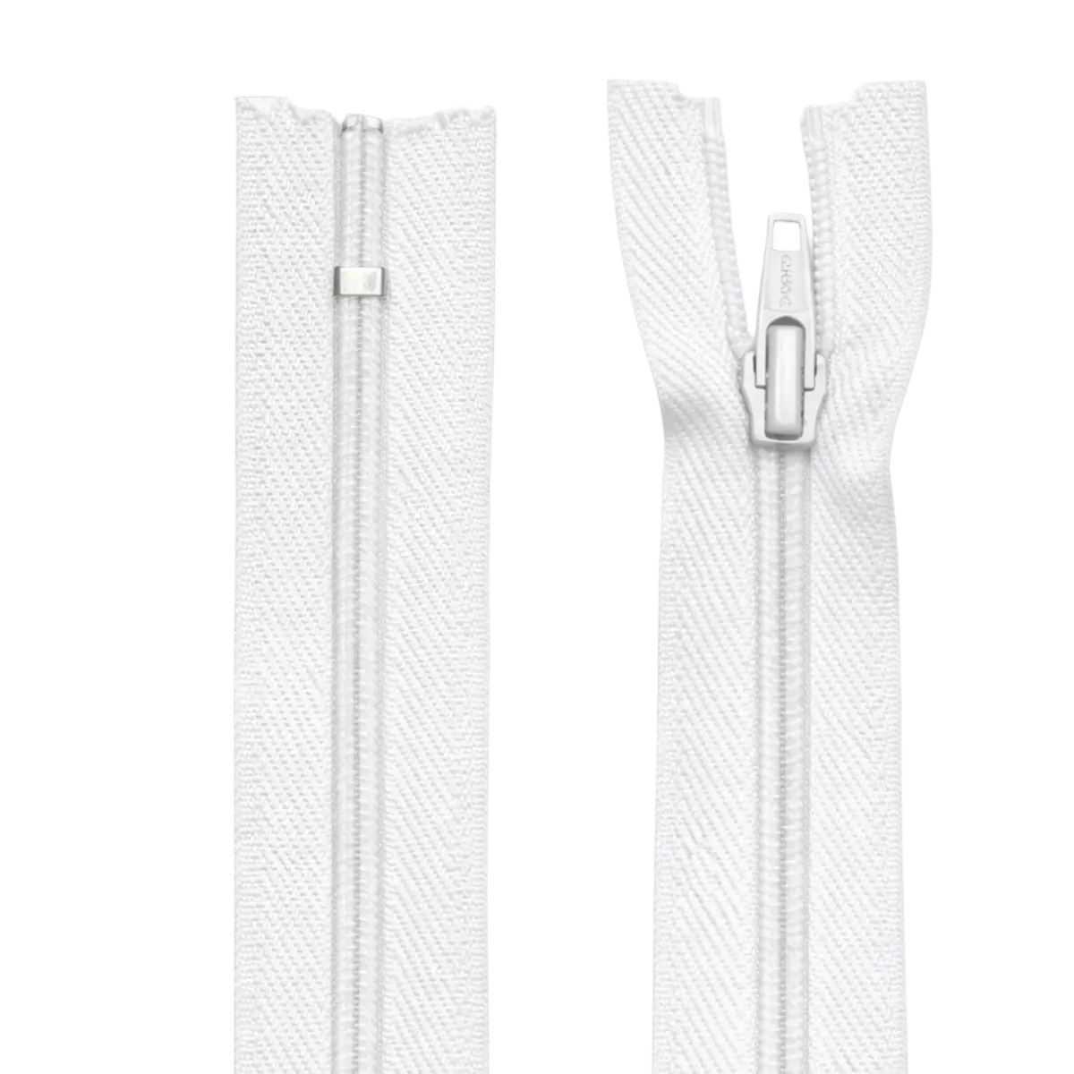 Nylon Closed End Zip for Dress & Skirt - 7" (18cm) With Self Colour Metal Slider Pins & Needles