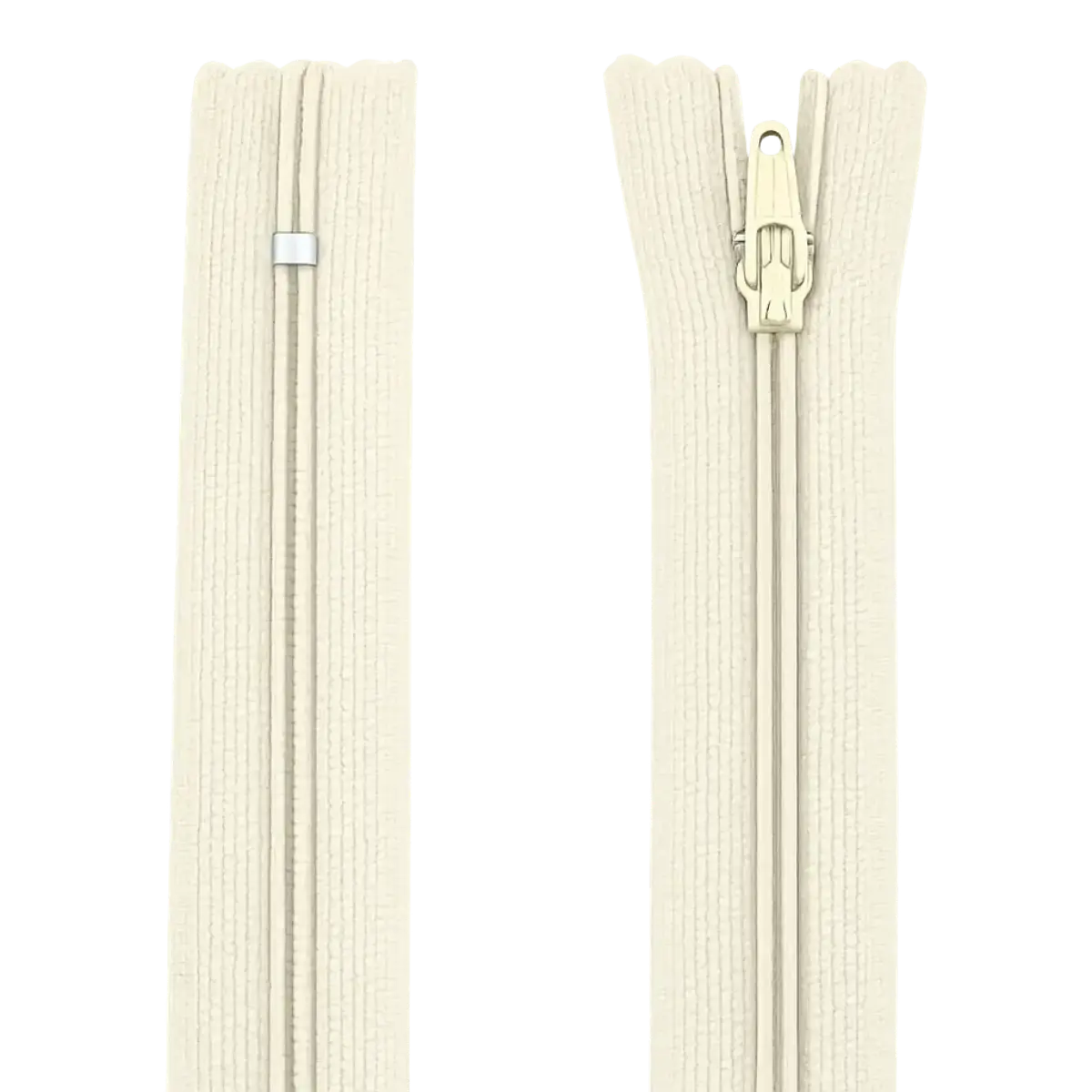 Nylon Dress & Skirt Closed End Zip 12" (30cm) With Self Colour Metal Slider Pins & Needles