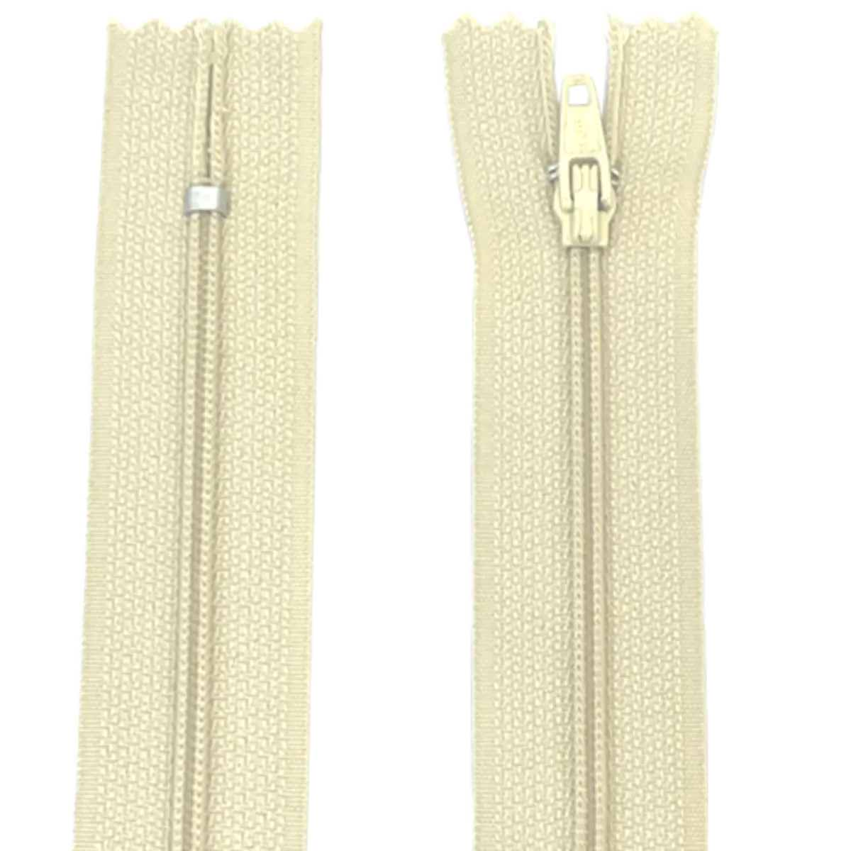 Nylon Dress & Skirt Closed End Zip 16" (40cm) With Self Colour Metal Slider Pins & Needles