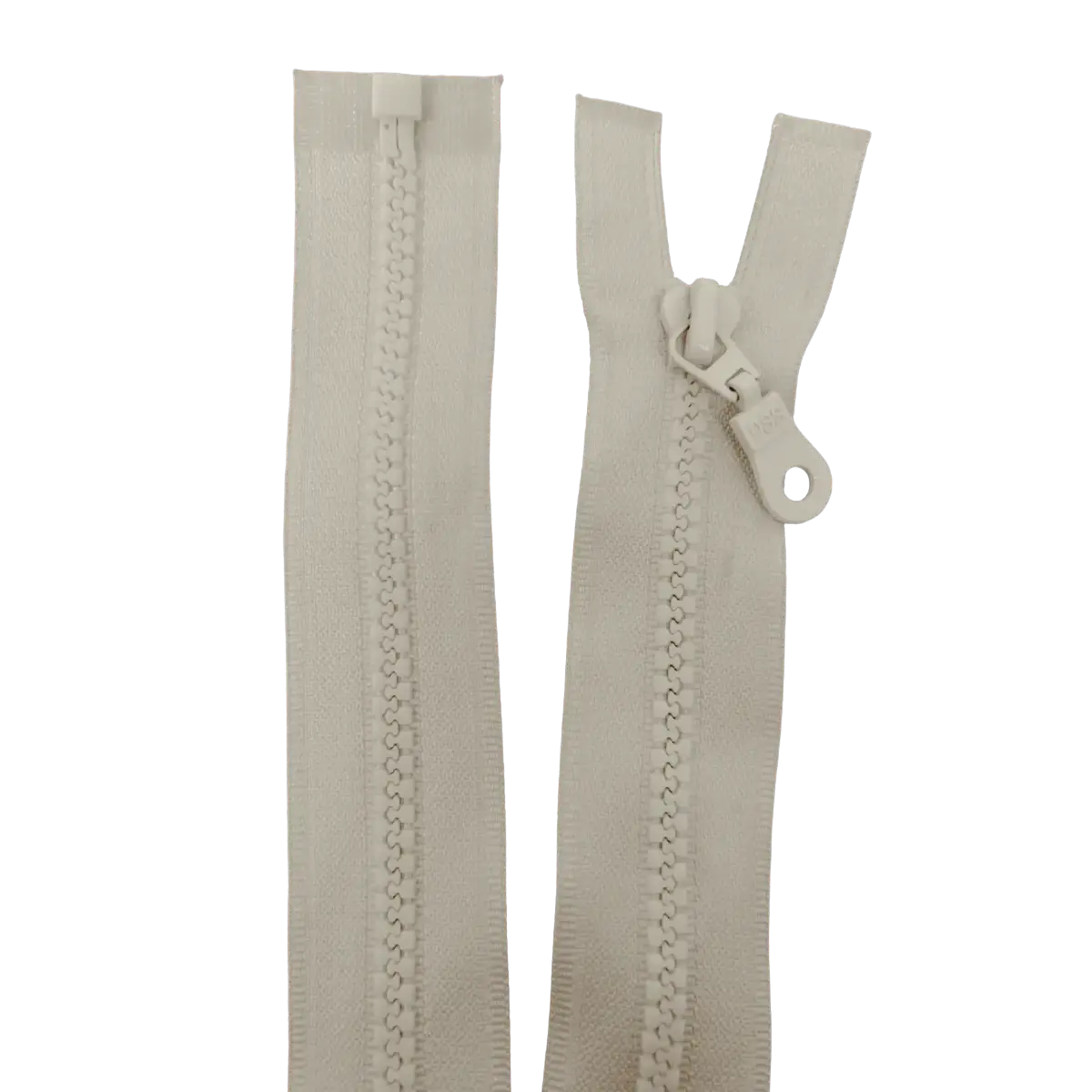 Chunky Open Ended Zip 24" (61cm) With Self Colour Metal Ring Pull Pins & Needles