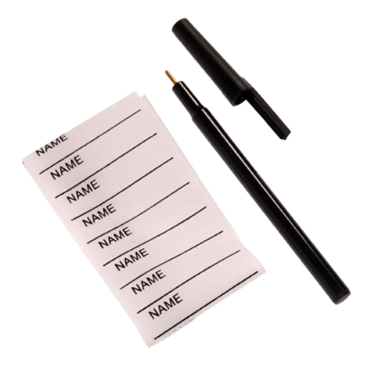 Name Tape Kit With Permanent Black Ink Laundry Pen