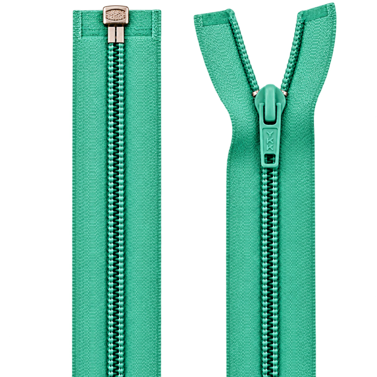 Nylon Open Ended Zip 23" (58cm) With Self Colour Metal Zipper