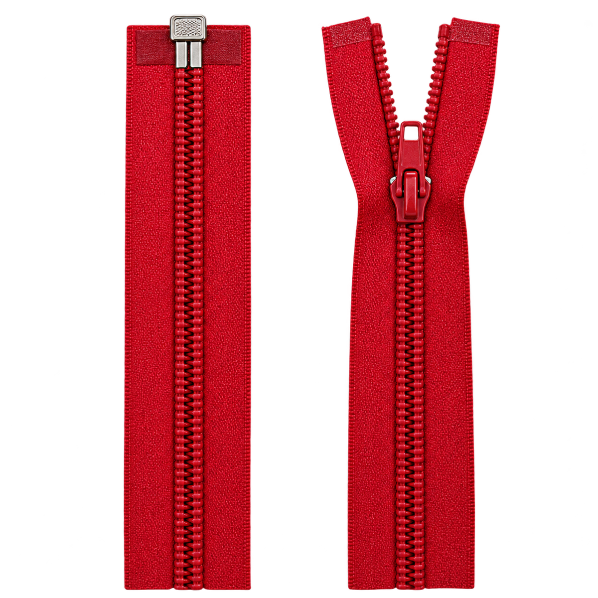 Nylon Open Ended Zip 24" (61cm) With Self Colour Metal Zipper