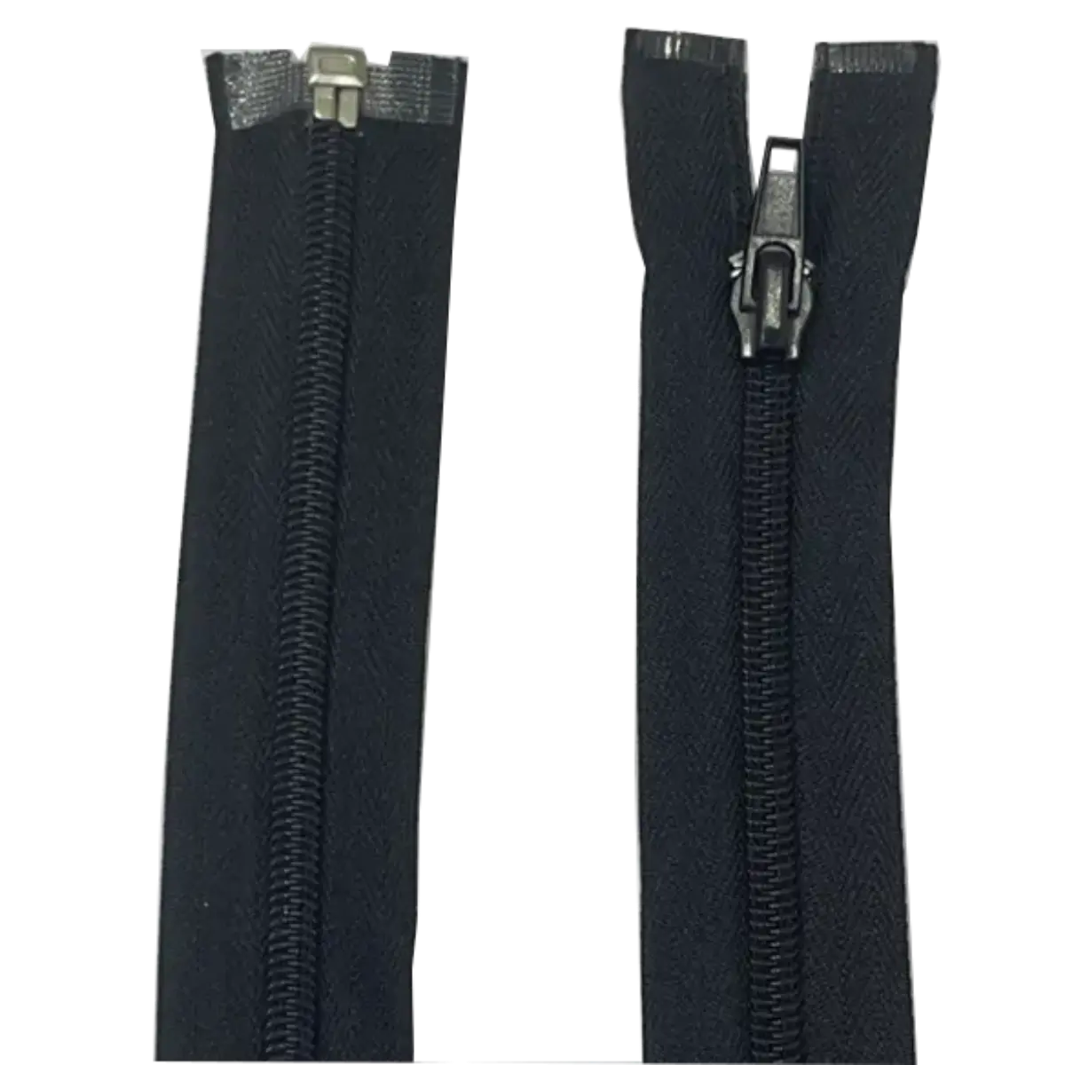 Nylon Open Ended Zip 15" (38cm) With Self Colour Metal Zipper Pins & Needles