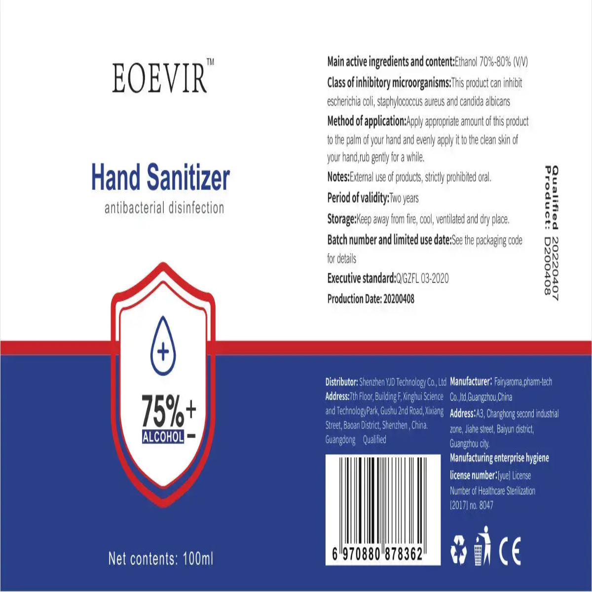 Pocket Size Hand Sanitiser Gel 100ml BARGAIN - Ten Bottles For £1 Pins & Needles