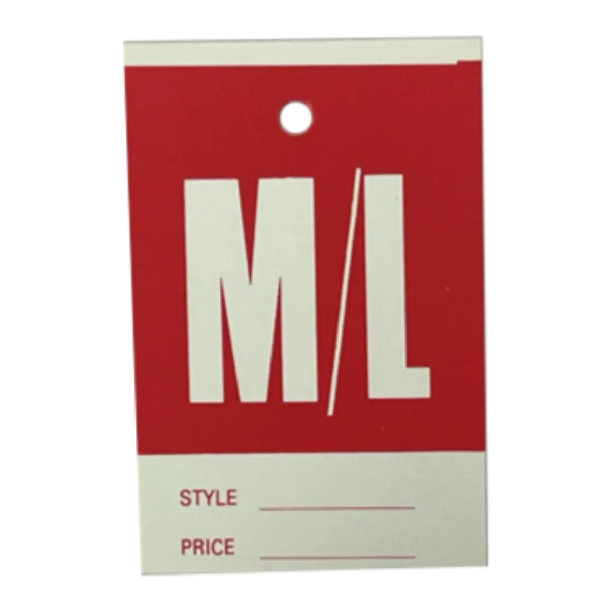 Colour-Coded Size, Style And Price Labels - S/M M/L