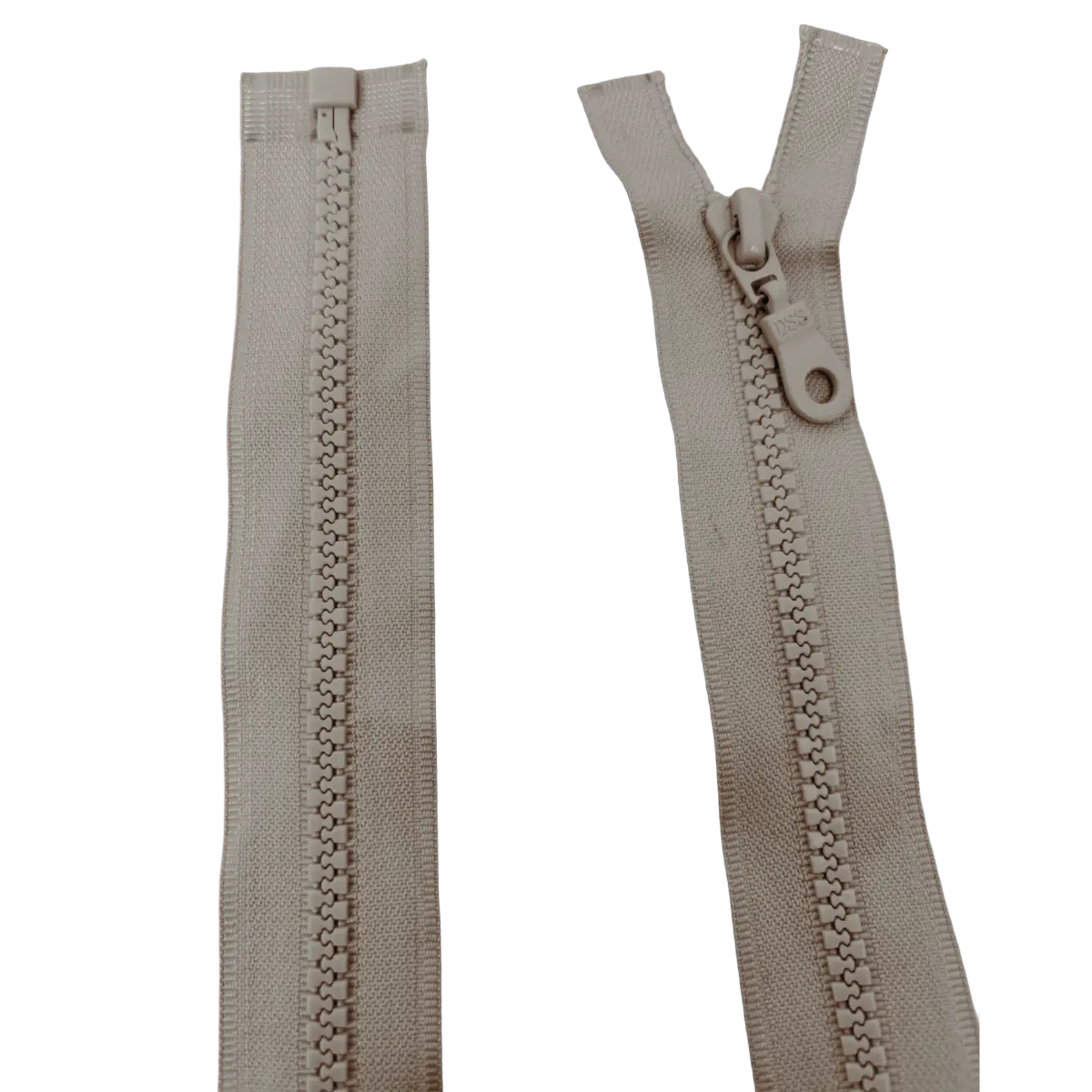Chunky Open Ended Zip 23" (58cm) With Self Colour Metal Ring Pull Pins & Needles
