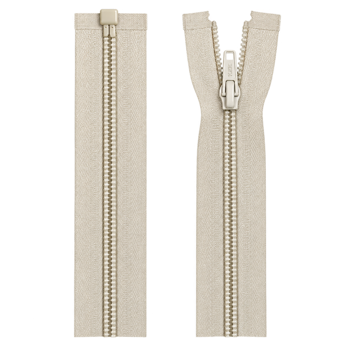Nylon Open Ended Zip 26" (66cm) With Self Colour Metal Slider