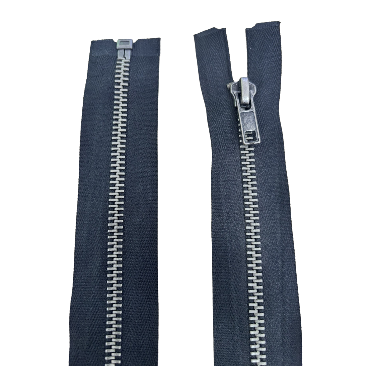 Metal Open Ended Zip 26" (66cm) With Metal Puller & Gun Metal Effect Teeth