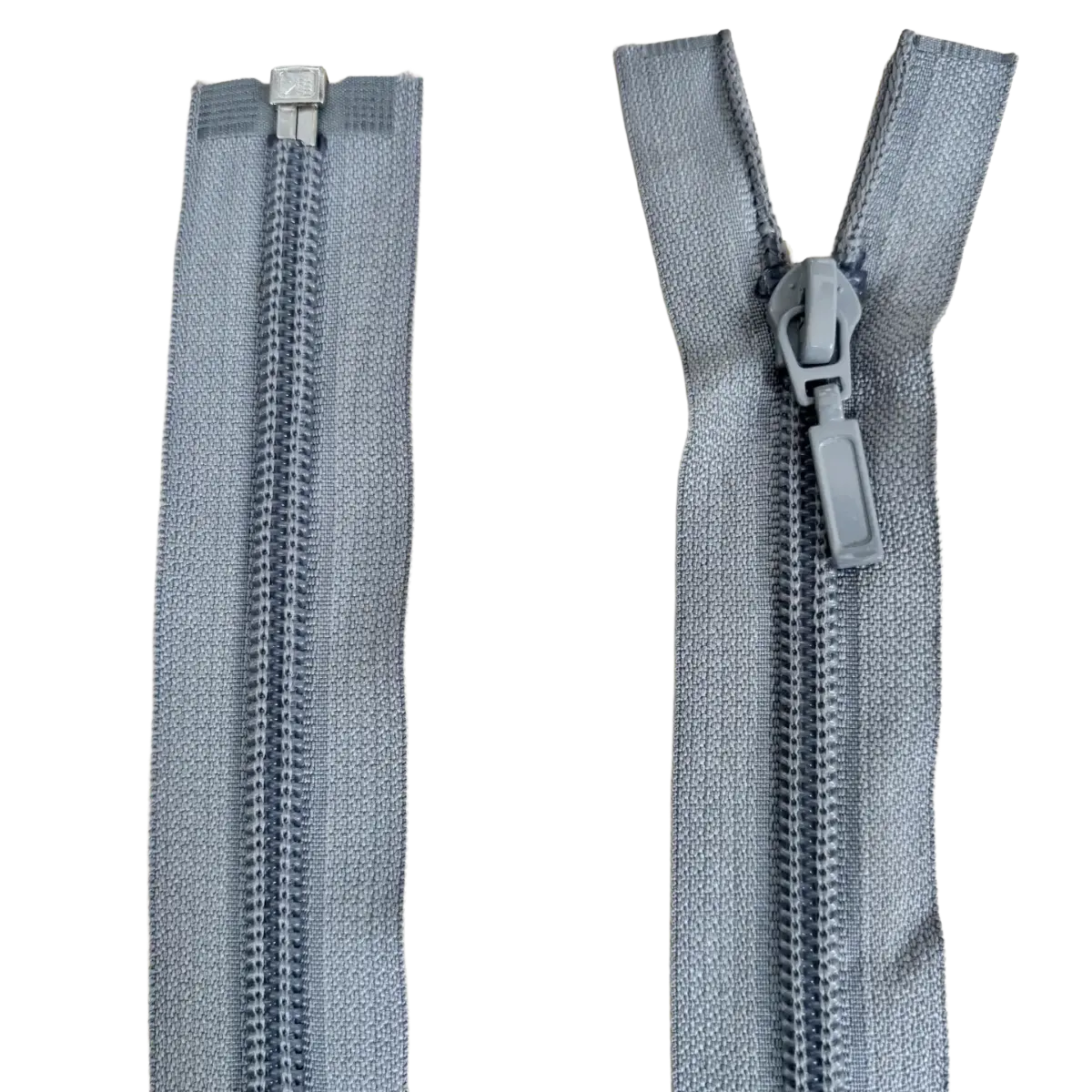 Nylon Open Ended Zip 27" (68cm) With Self Colour Metal Slider Pins & Needles