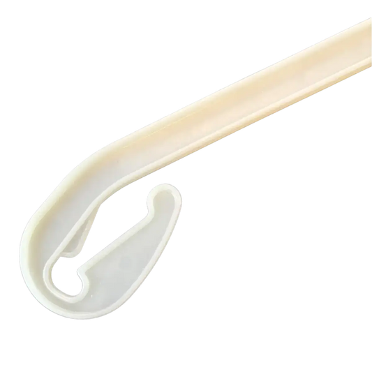 Slim White Plastic Hanger 38cm – Space Saving with Underhooks for Coats, Skirts & Clothes Pins and Needles