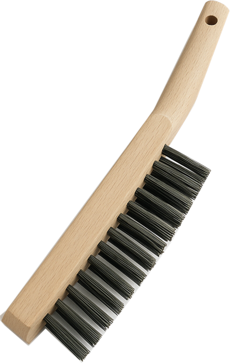 4 Row Wire Scratch Brush for cleaning, surface preparation and creating textures Pins & Needles