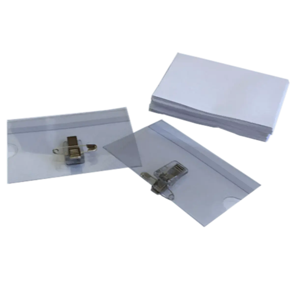 Office Depot Crocodile And Pin Name Badge (90 x 60mm) Box of 50 Includes Cards