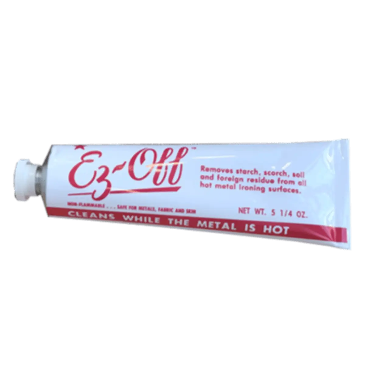 Ez Off Iron Cleaner Removes Starch, Scorch, Soil and Foreign Residue From All Hot Metal Ironing Surfaces