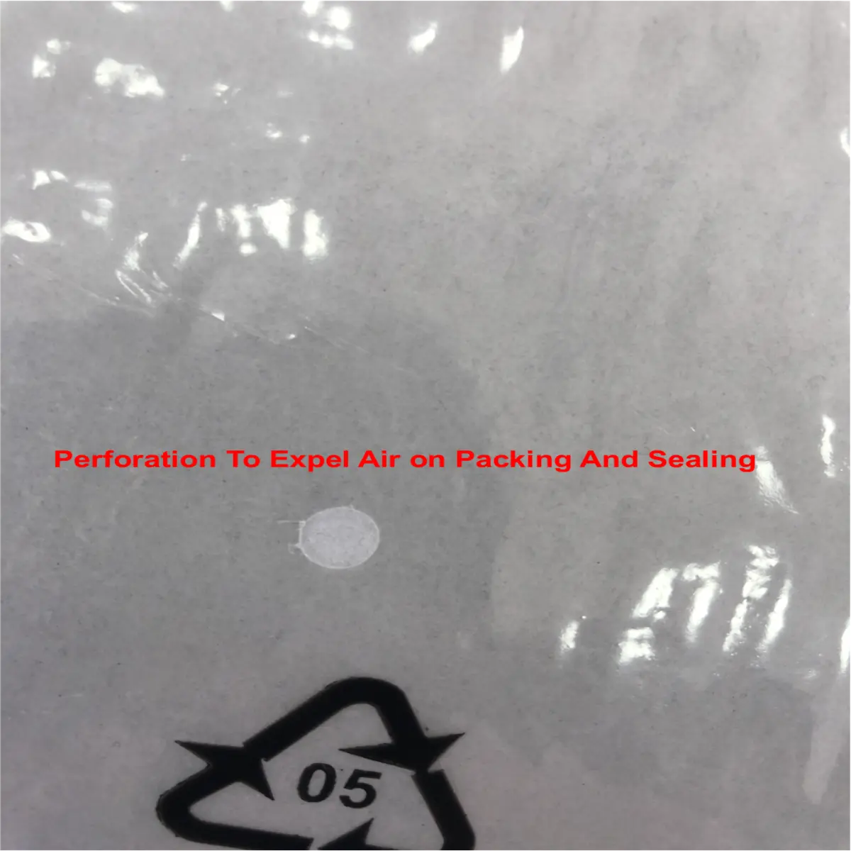 Polypropylene Flush Top Bag Retail Presentation, Clothes Packaging With Printed Warning Notice