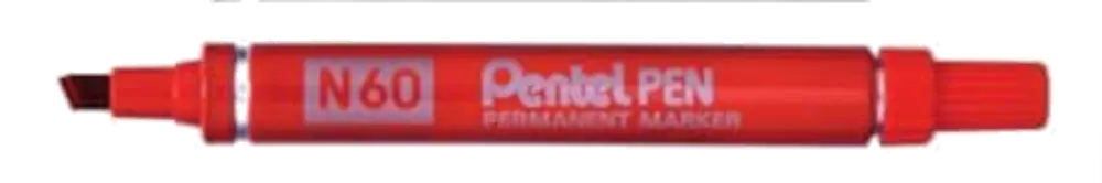 Pentel Permanent marker, waterproof fade proof ink writes on almost any surface cardboard, metal, wood, plastic and glass. Used for labelling, identification, box marking and general marking tasks.