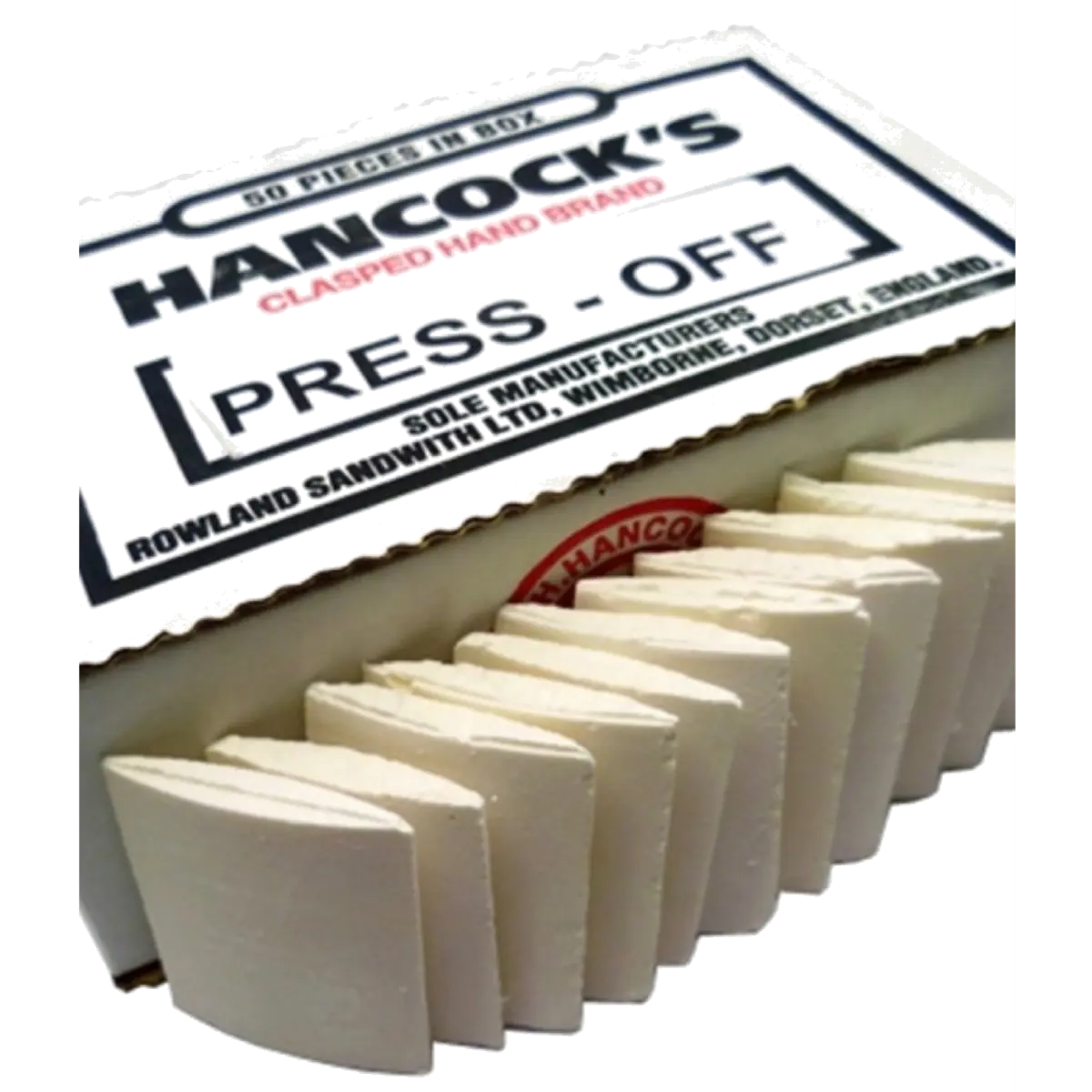 Hancock's Press Off Chalk, Box Of 50. 50mm - Length x 38mm - Width