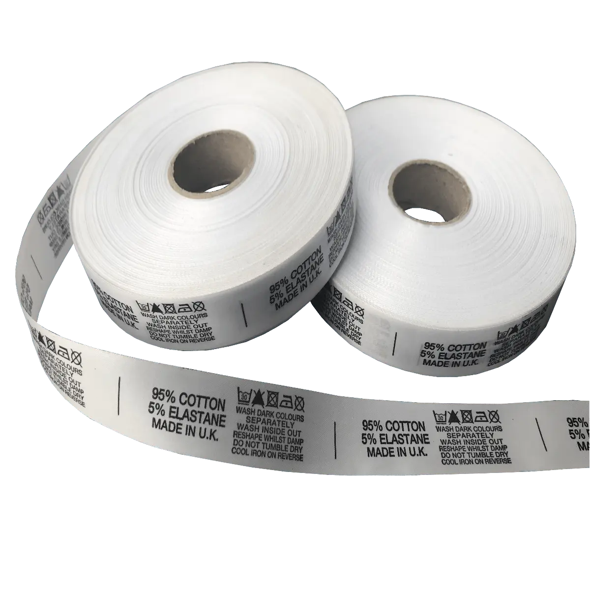 Printed Satin Content Labels 25mm, Clothing, Garment Manufacturing