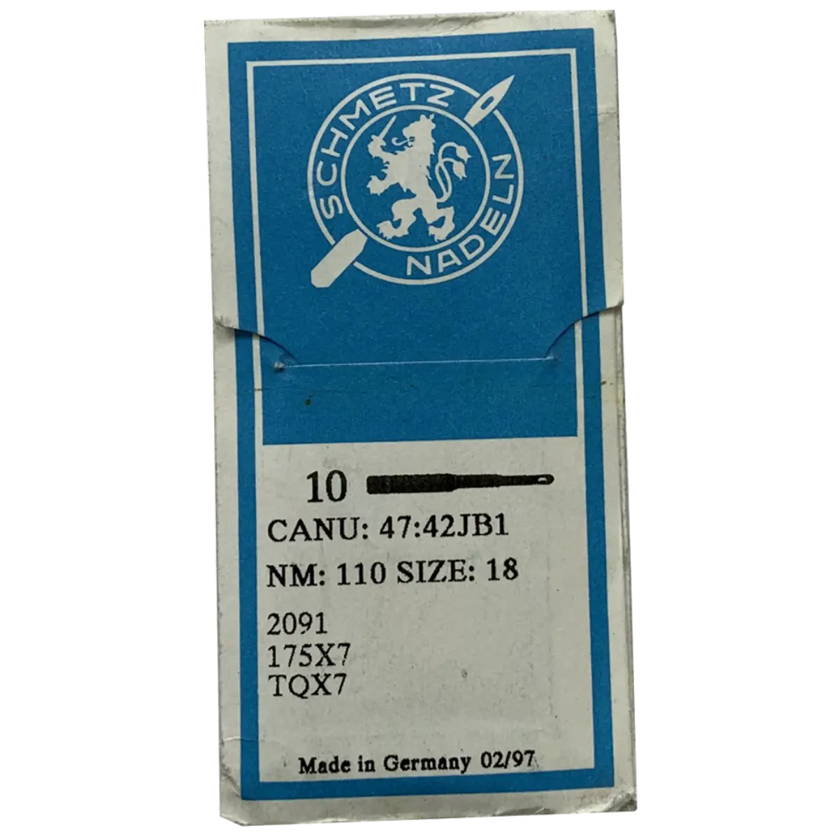 Schmetz Industrial Needles 175x7, 175x5, 29-S, TQx7, SY 8728, 2091, 7555-01, MTX190