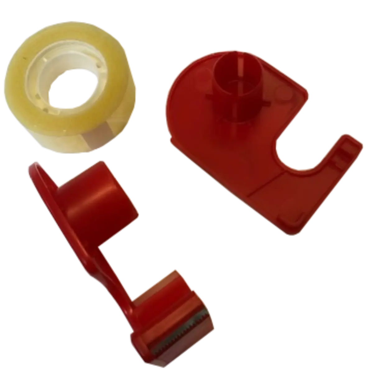 Clear Self Adhesive Tape, Red Dispenser
