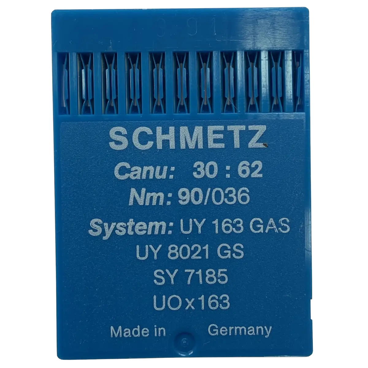 Schmetz Industrial Needles UY 163 GAS, UY 8021 GS, SY 7185, UOx163, Canu 30:62