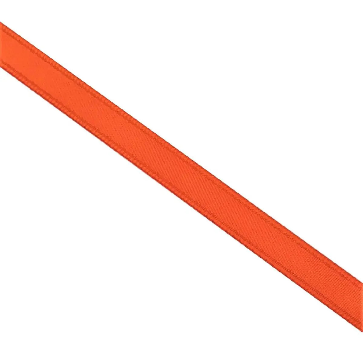 Fluorescent Orange 6mm Double Sided Satin Ribbon