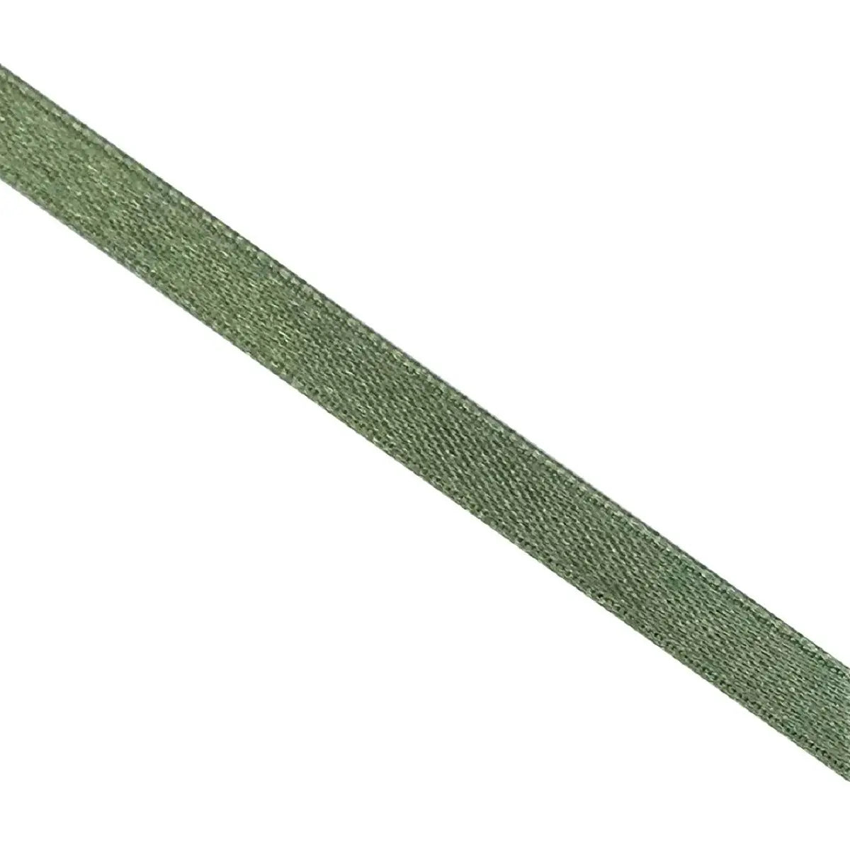 Khaki Green 6mm Double Sided Satin Ribbon