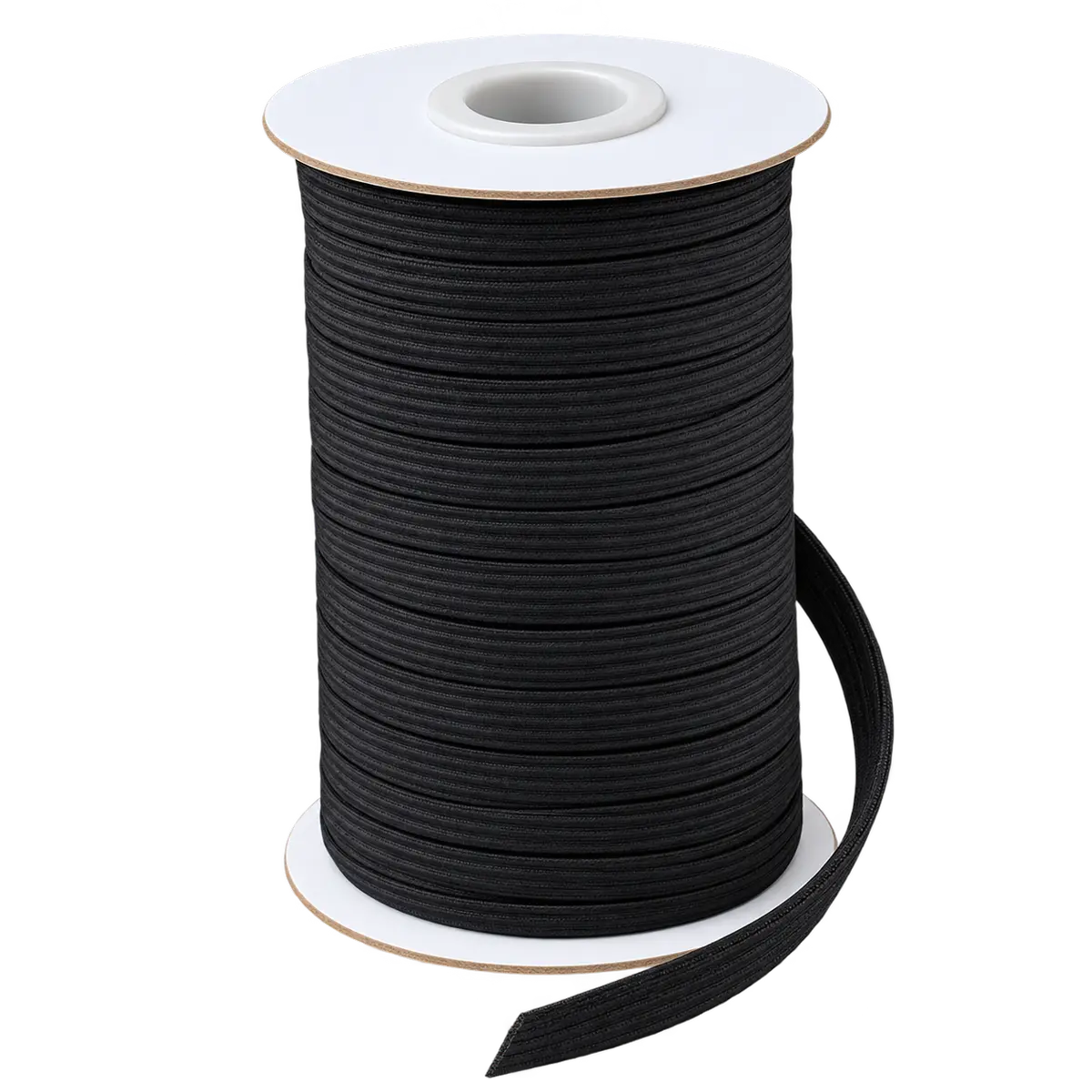 6 Cord Braided Elastic – 4.5mm Flat Sewing Elastic - Black And White Pins and Needles