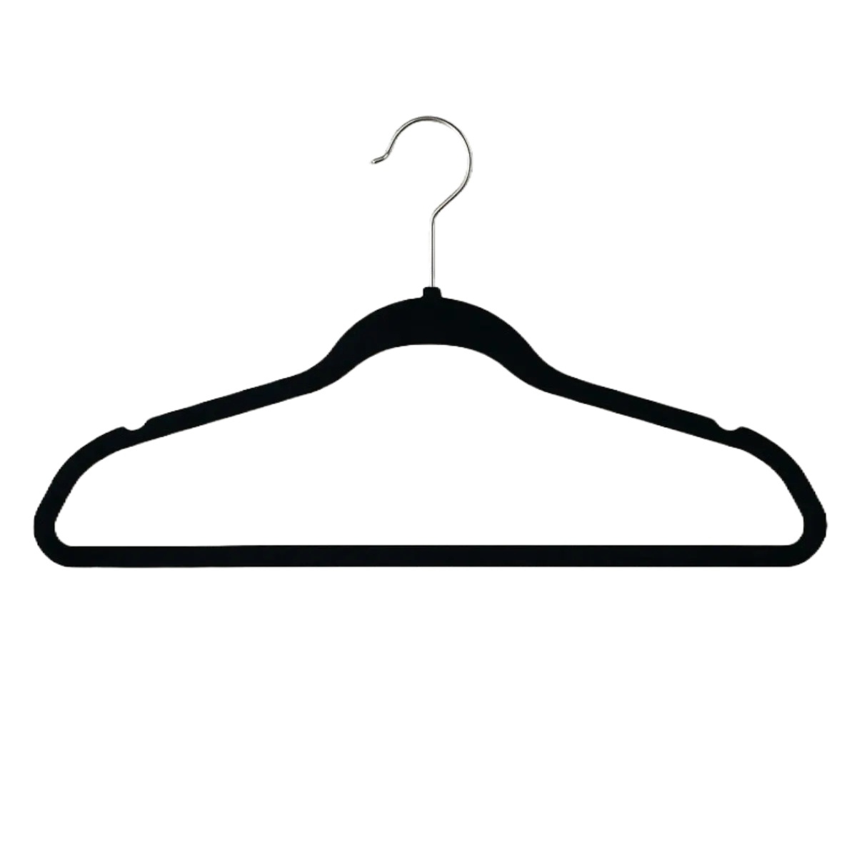 Velvet Coat Hangers, Slimline & Space-Saving 41cm Black, Ivory, Grey Pins and Needles