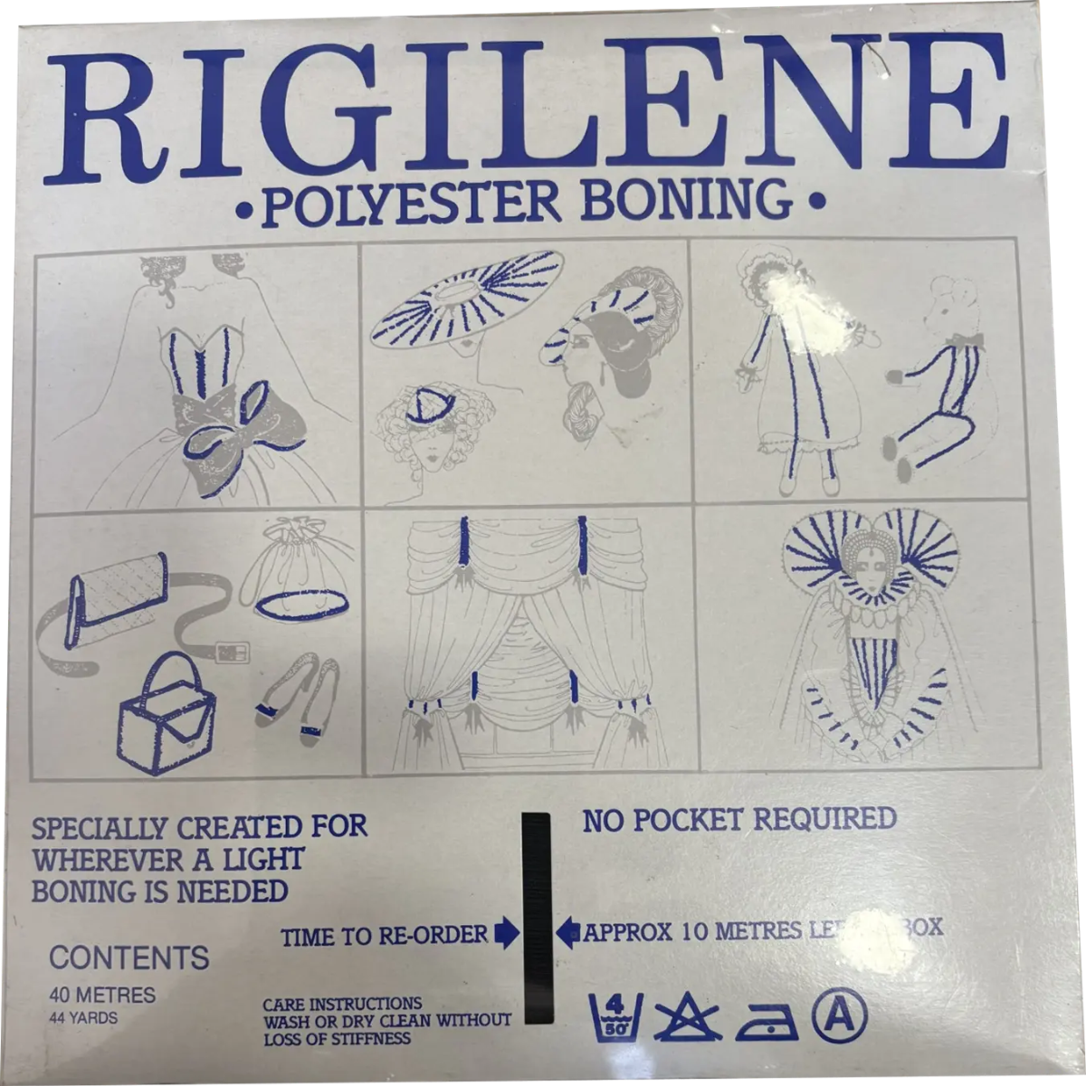 8mm Rigilene Boning – Polyester Dressmaking Support for Bridalwear, Corsets & Costumes - 10m in White Or Black Pins & Needles