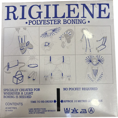 8mm Rigilene Boning – Polyester Dressmaking Support for Bridalwear, Corsets & Costumes - 10m in White Or Black Pins & Needles