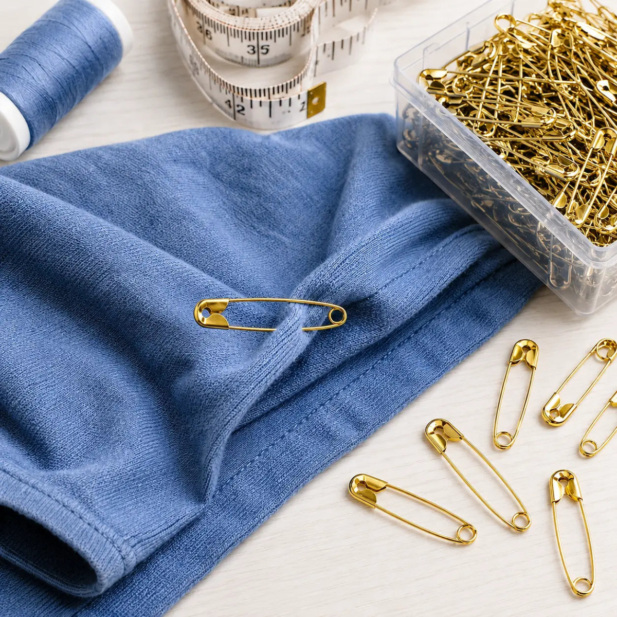 Yellow Brass Safety Pins – 19mm to 27mm | Bulk Packs Pins & Needles