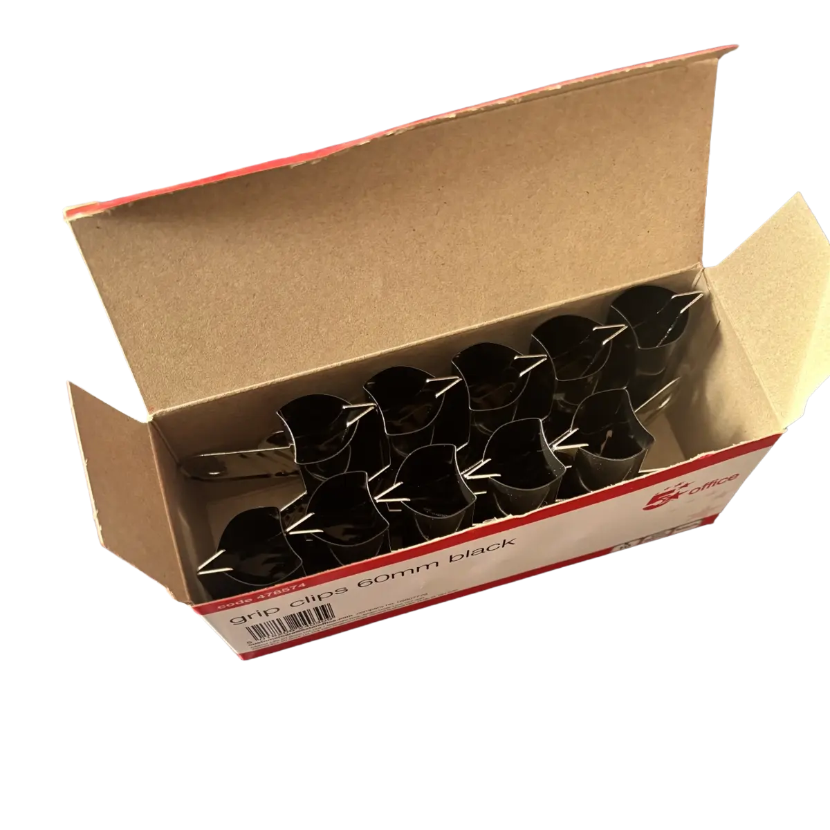 Grip Clips 60mm – Heavy Duty Black Bulldog Clips for Office, Home, School Use Pins & Needles