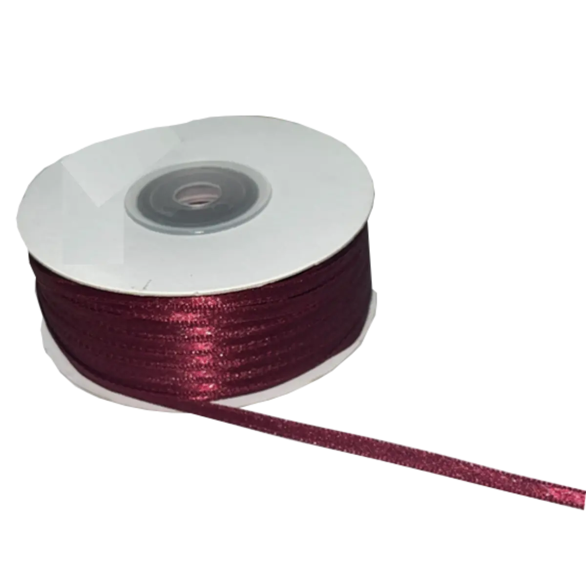 Burgundy Double Sided Satin Ribbons - 3mm Wide By 10mts