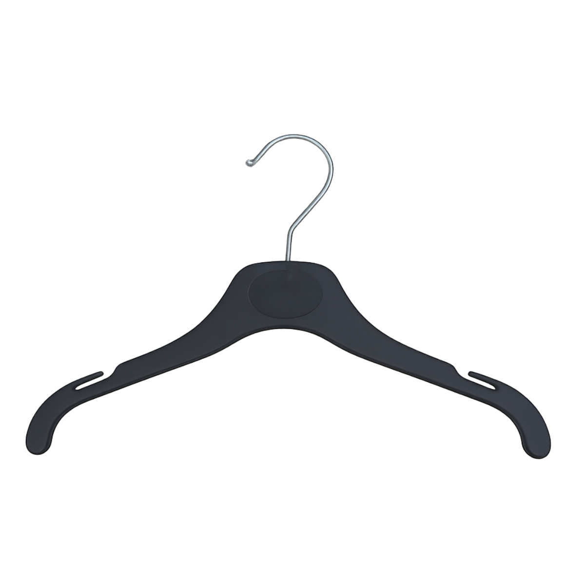 Plastic Clothes hangers, Slimline & Space-Saving - Black Available In Three Sizes Pins and Needles