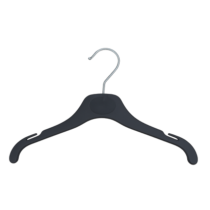 Plastic Clothes hangers, Slimline & Space-Saving - Black Available In Three Sizes Pins and Needles