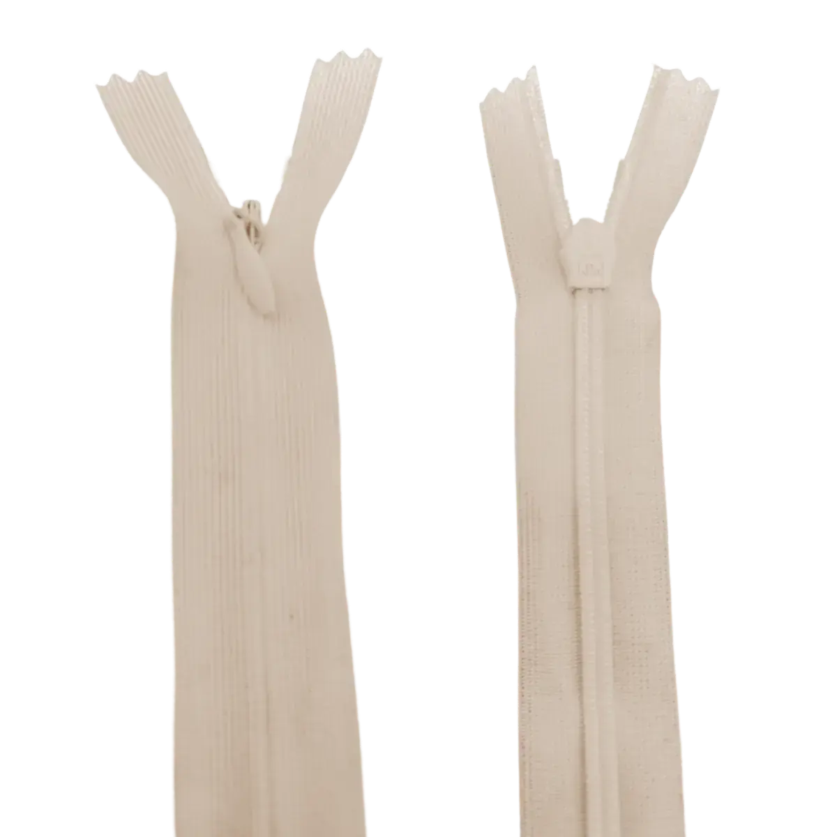 Invisible Nylon Dress - Skirt Closed End Zip 8" (20cm) With Self Colour Metal Slider Pins & Needles