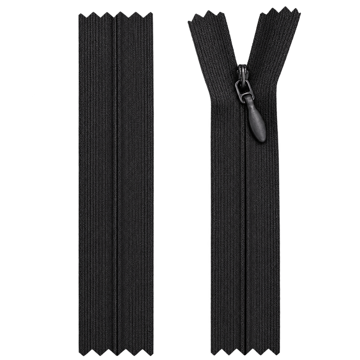 Invisible Nylon Dress - Skirt Closed End Zip 18" (45cm) With Self Colour Metal Slider