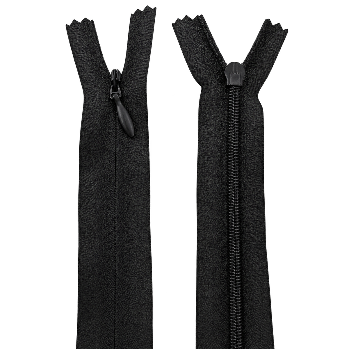 Invisible Nylon Dress - Skirt Closed End Zip 18" (45cm) With Self Colour Metal Slider