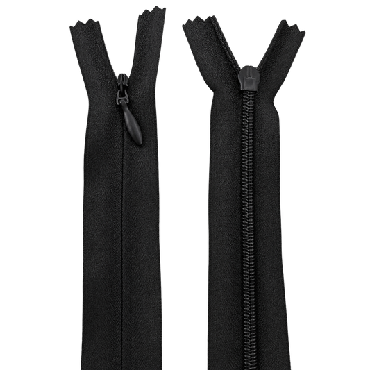 Invisible Nylon Dress - Skirt Closed End Zip 18" (45cm) With Self Colour Metal Slider
