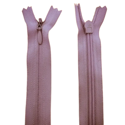 Invisible Nylon Dress - Skirt Closed End Zip 8" (20cm) With Self Colour Metal Slider Pins & Needles