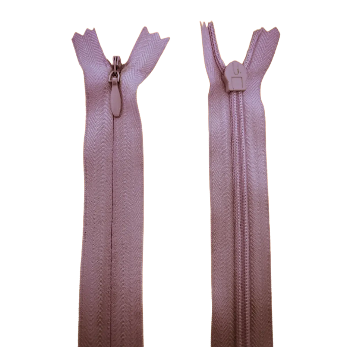 Invisible Nylon Dress - Skirt Closed End Zip 18" (45cm) With Self Colour Metal Slider Pins & Needles