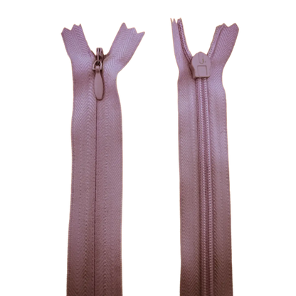 Invisible Nylon Dress - Skirt Closed End Zip 18" (45cm) With Self Colour Metal Slider Pins & Needles